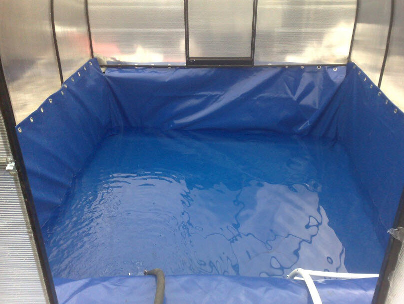 Как сделать бассейн в теплице?