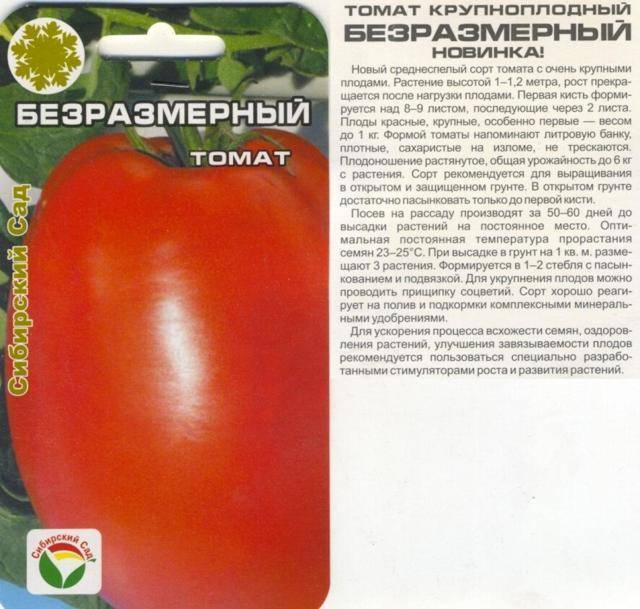 Помидоры сорта "безразмерный": описание томатов и особые характеристики