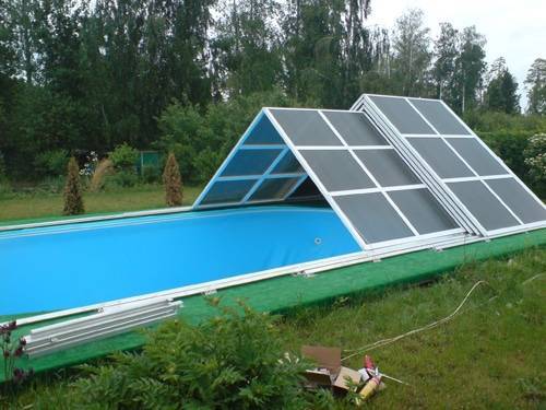 Как сделать бассейн в теплице из поликарбоната?