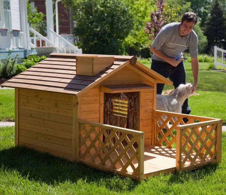 Будка для собаки своими руками: чертежи и размеры, как построить из подручных материалов теплое жилище